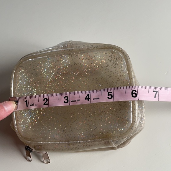 Vintage 80s Clear Glitter PVC Makeup Case - Picture 12 of 14